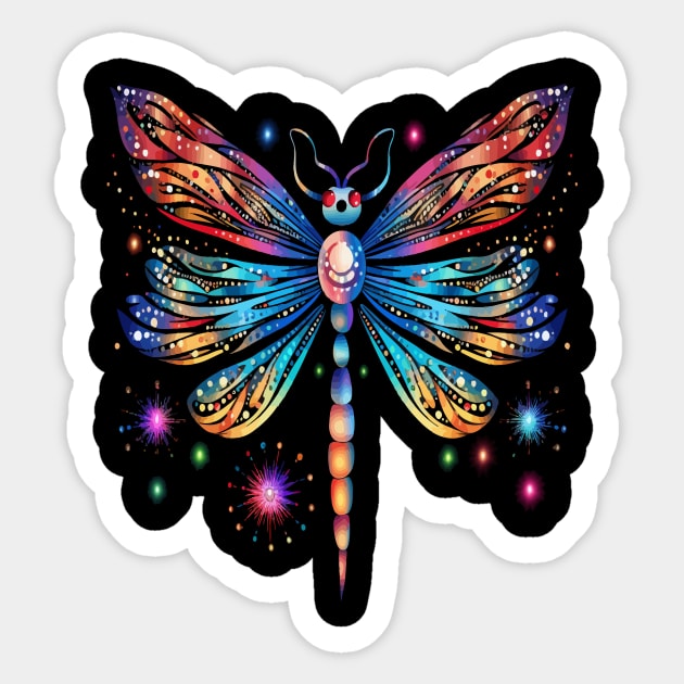 Patriotic Dragonfly Sticker by JH Mart